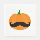Serviette En Papier citrouille halloween avec barbe (Devant)