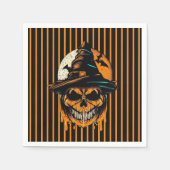 Serviette En Papier citrouille/Halloween/crâne/éffrayant (Devant)