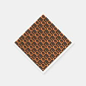 Serviette En Papier Citrouille Halloween Face Fantôme Motif Éffrayant (Coin)