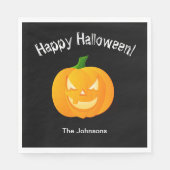 Serviette En Papier Citrouille Halloween Papier de fête Napkins (Devant)