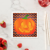 Serviette En Papier Citrouille Halloween Party Napkins (En situation)