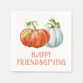 Serviette En Papier Citrouille Happy Friendsgiving brûlé orange chute (Devant)