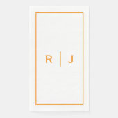 Serviette En Papier Citrouille initial de Monogramme Mariage de automn (Devant)