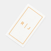 Serviette En Papier Citrouille initial de Monogramme Mariage de automn (Coin)