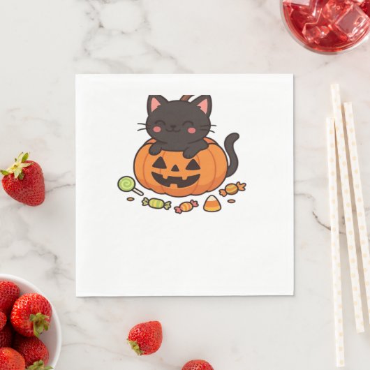 Serviette En Papier Citrouille Kitty Parade Essential T-Shirt (En situation)