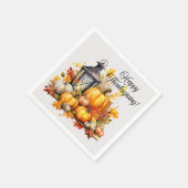 Serviette En Papier Citrouille Maple Tree Feuille Lampe Thanksgiving (Coin)