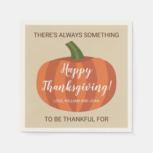 Serviette En Papier Citrouille mignon Automne automne Thanksgiving (Devant)