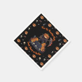 Serviette En Papier 🖤 Citrouille noir King Halloween Napkin 🎃 (Coin)
