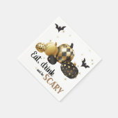 Serviette En Papier Citrouille or élégant halloween Papier Napkin (Coin)