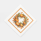 Serviette En Papier Citrouille orange (Coin)