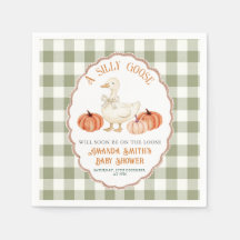 Citrouille Orange Silly Goose Baby shower serviett