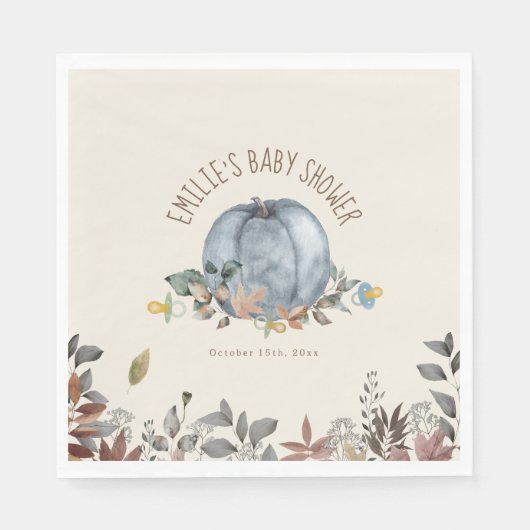 Serviette En Papier Citrouille Pacificateurs Fall Boy Baby shower (Devant)