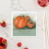Serviette En Papier Citrouille Patch Automne Trio Pastel Art Thanksgiv (En situation)
