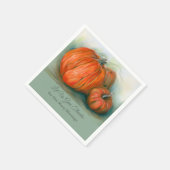 Serviette En Papier Citrouille Patch Automne Trio Pastel Art Thanksgiv (Coin)