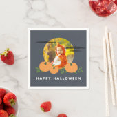 Serviette En Papier Citrouille Patch photo Halloween (En situation)