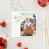 Serviette En Papier Citrouille Patch Photo Napkins (En situation)