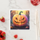 Serviette En Papier Citrouille, Plaques de papier (En situation)