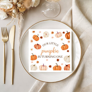 Serviette En Papier Citrouille premier anniversaire Napkin
