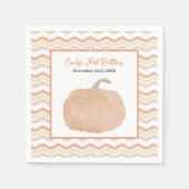 Serviette En Papier Citrouille Première fête d'anniversaire Napkins (Devant)