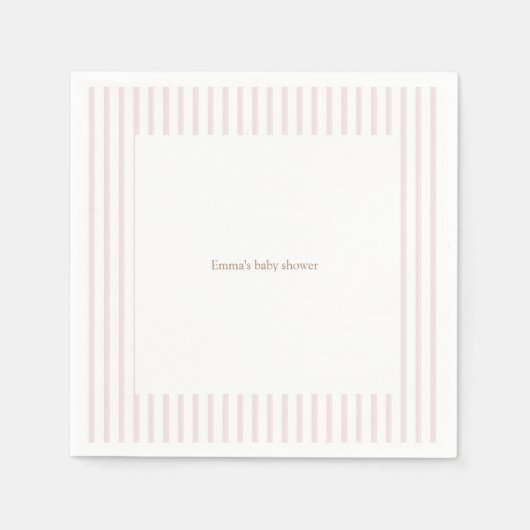Serviette En Papier Citrouille rose Baby shower partie serviettes (Devant)