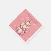 Serviette En Papier Citrouille rose bébé fille douche (Coin)