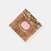 Serviette En Papier Citrouille rose étincelle Automne Lumières rustiqu (Coin)