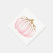 Serviette En Papier Citrouille rose or Halloween Thanksgiving Party (Coin)