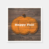 Serviette En Papier Citrouille Russe Bois Halloween Automne Automne Au (Devant)