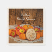 Serviette En Papier Citrouille rustique Automne Grange Fête des mariée (Devant)