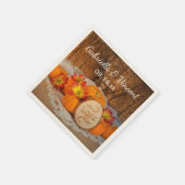 Serviette En Papier Citrouille rustique Automne Mariage de la grange (Coin)