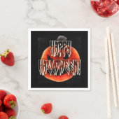 Serviette En Papier Citrouille Scare-Wht (En situation)