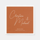 Serviette En Papier Citrouille ・ Script manuscrit (Devant)