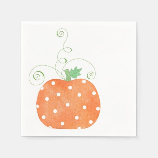 Serviette En Papier Citrouille - Serviettes (Devant)