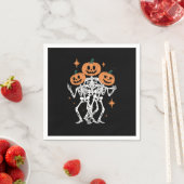 Serviette En Papier Citrouille Skeleton Halloween Citrouille saison Éf (En situation)