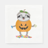 Serviette En Papier Citrouille Sloth Halloween Costume cadeau (Devant)