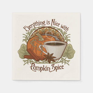 Serviette En Papier Citrouille Spice Coffee Party