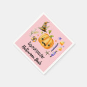 Serviette En Papier Citrouille Spooktacular Halloween Bash Party rose (Coin)