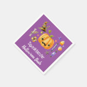 Serviette En Papier Citrouille Spooktacular Halloween Bash Party viole (Coin)
