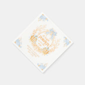 Serviette En Papier Citrouille Toile Crest Elegant Baby shower garçon (Coin)