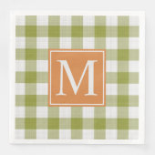 Serviette En Papier Citrouille vert Feuille personnalisé Orange En vic (Devant)