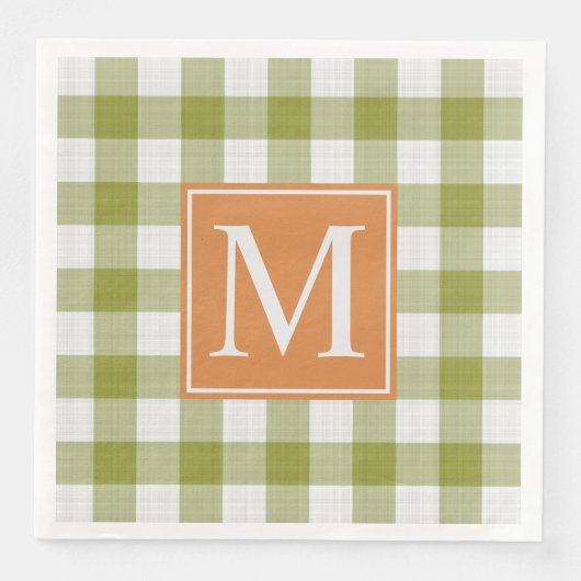 Serviette En Papier Citrouille vert Feuille personnalisé Orange En vic (Devant)