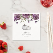Serviette En Papier Citrouille violet Rustique Baby shower automne (En situation)