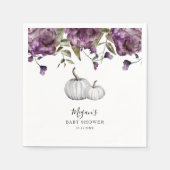 Serviette En Papier Citrouille violet Rustique Baby shower automne (Devant)
