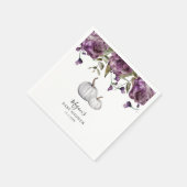 Serviette En Papier Citrouille violet Rustique Baby shower automne (Coin)