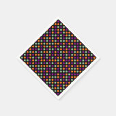 Serviette En Papier Citrouille, violet, vert et noir Pois papier (Coin)