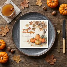 Citrouilles Aquarelle Feuilles D'automne Action De