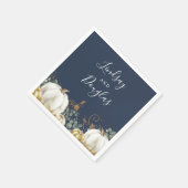 Serviette En Papier Citrouilles blanc et or automne Harvest Mariage Na (Coin)