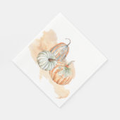 Serviette En Papier Citrouilles d'aquarelle automne (Coin)