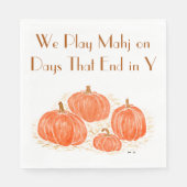 Serviette En Papier Citrouilles d'aquarelle de Mahjong Dot Crack Bam (Devant)