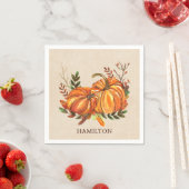 Serviette En Papier Citrouilles d'automne (En situation)